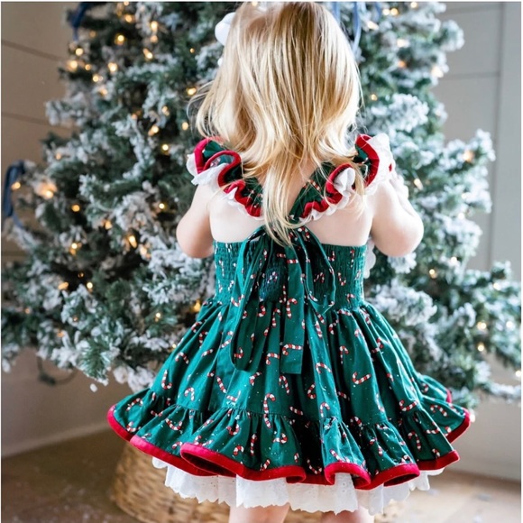 Love + Grow Peppermint Candy Pinafore Girl’s Dress Size 6Y EUC - Picture 2 of 3